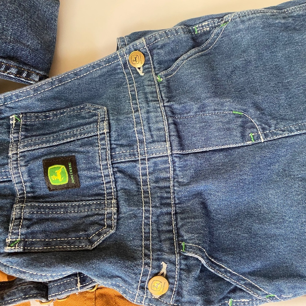 Boys’ toddler John Deere denim Bibs